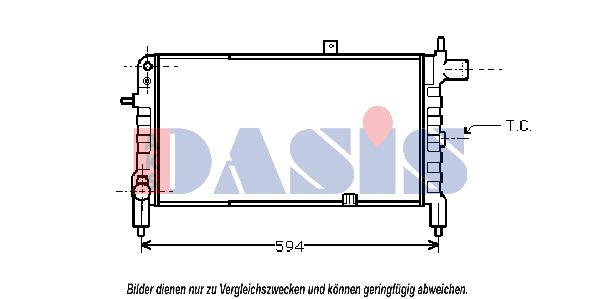 AKS DASIS radiatorius, variklio aušinimas 150690N